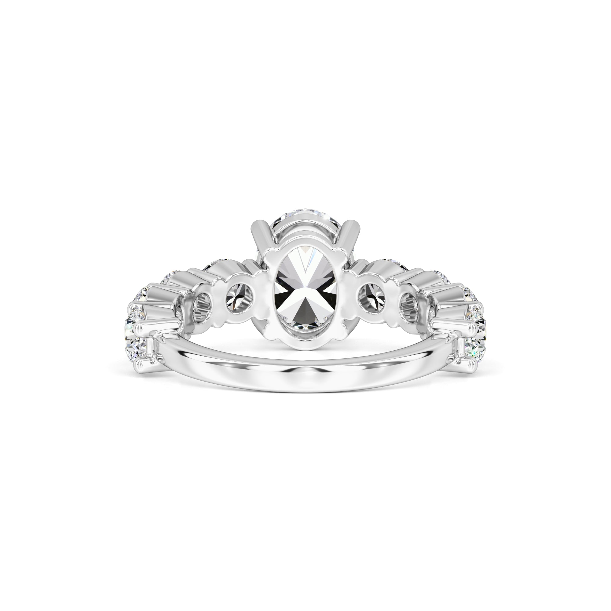 Teresa Moissanite & Lab Grown Diamond Ring | White Gold | 3