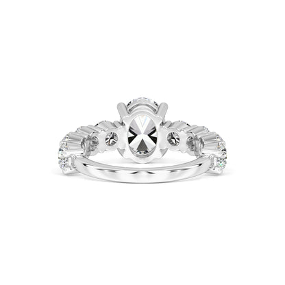 Teresa Moissanite & Lab Grown Diamond Ring | White Gold | 3