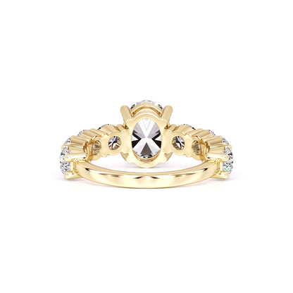 Teresa Moissanite & Lab Grown Diamond Ring | Yellow Gold | 3
