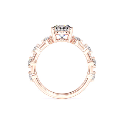 Maggie Moissanite & Lab Grown Diamond Ring | Rose Gold | 4