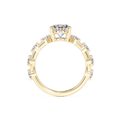 Maggie Moissanite & Lab Grown Diamond Ring | Yellow Gold | 4