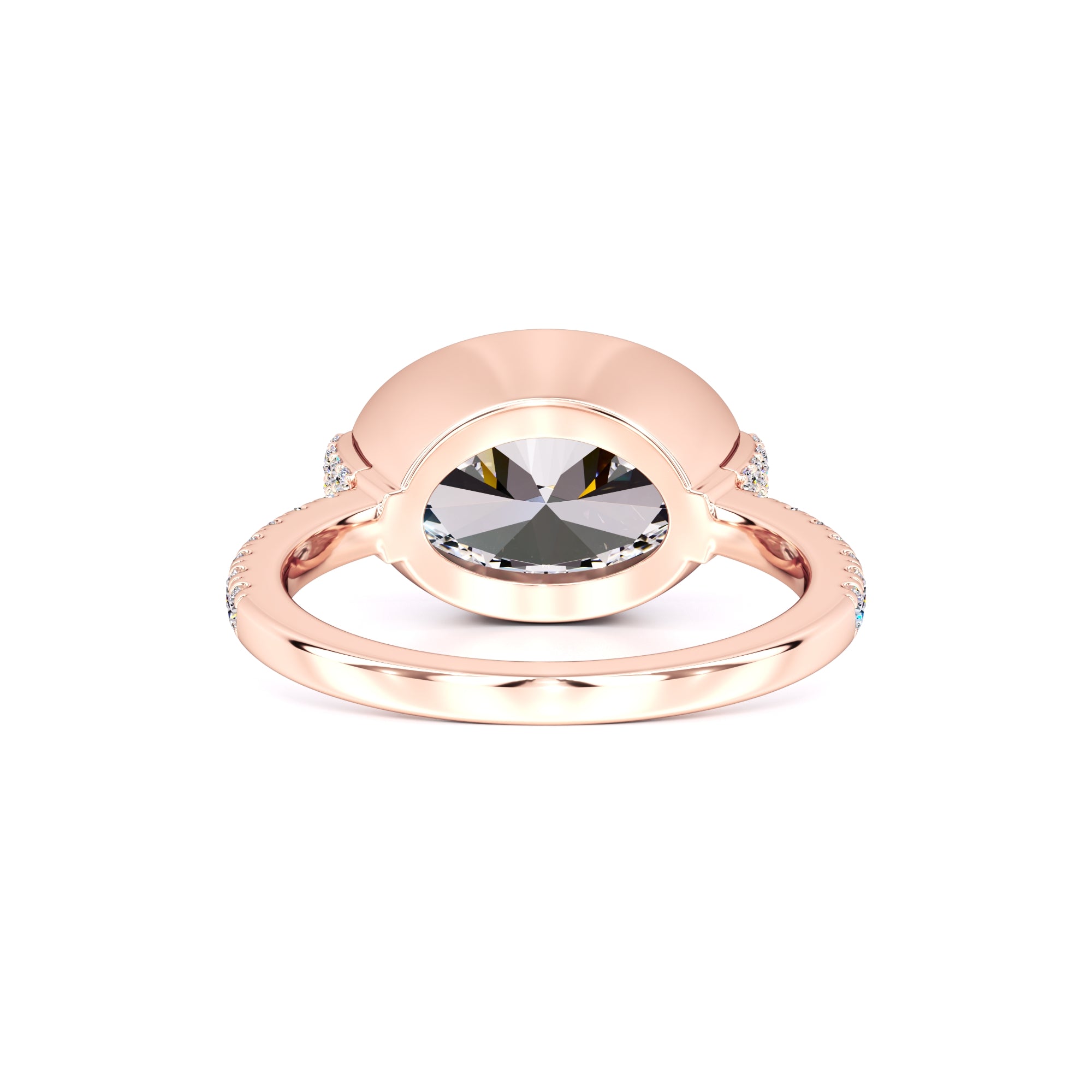 Victoria Moissanite & Lab Grown Diamond Ring | Rose Gold | 3