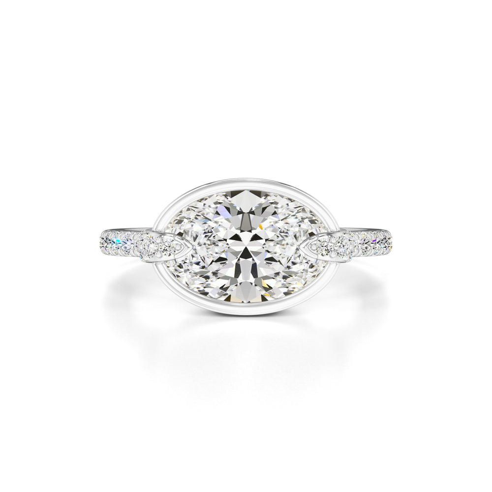 Victoria Moissanite & Lab Grown Diamond Ring | White Gold | 1