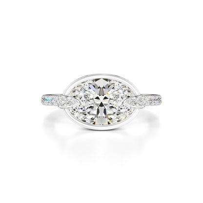 Victoria Moissanite & Lab Grown Diamond Ring | White Gold | 1