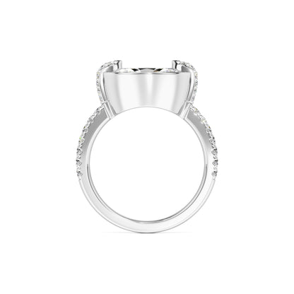 Victoria Moissanite & Lab Grown Diamond Ring | White Gold | 4