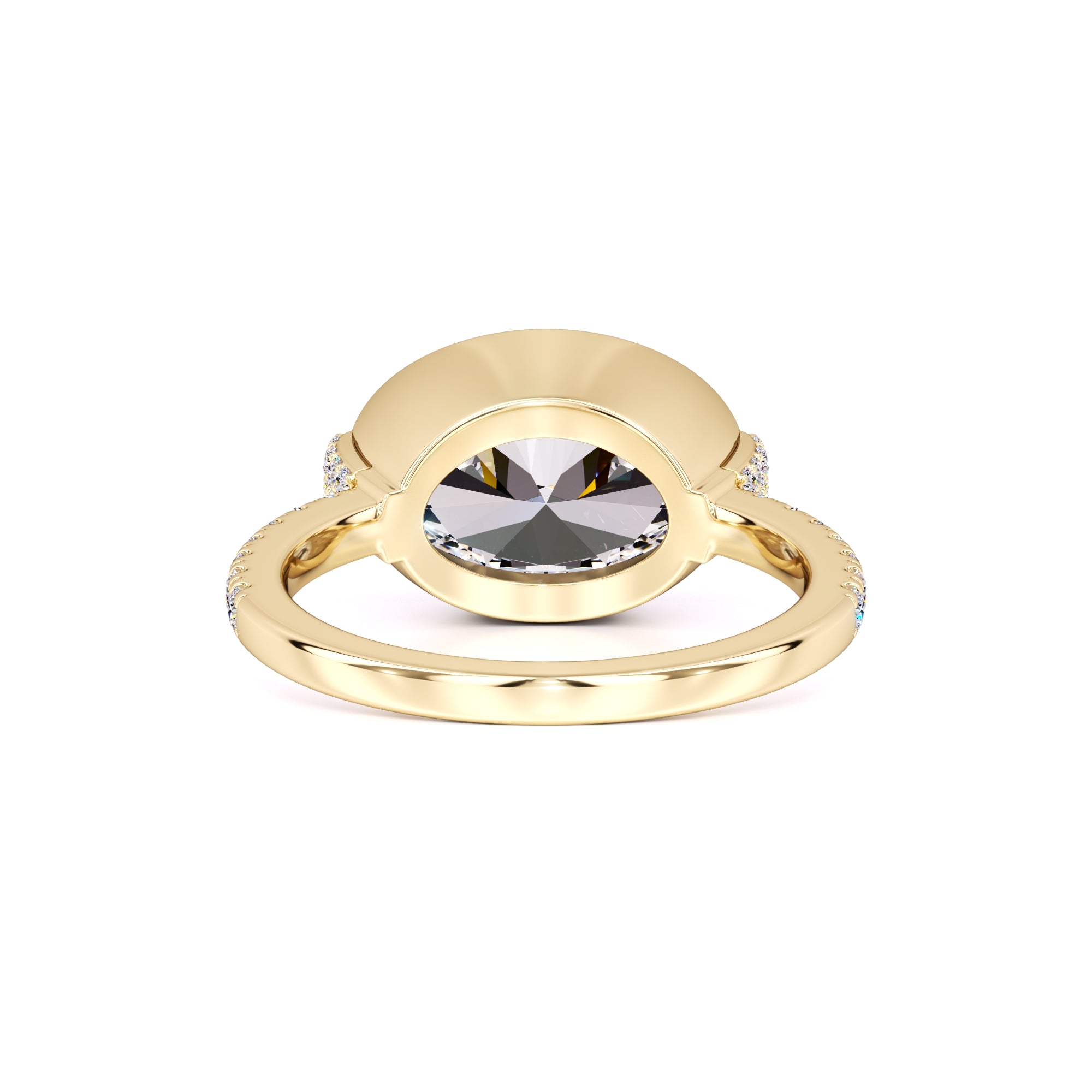 Victoria Moissanite & Lab Grown Diamond Ring | Yellow Gold | 3