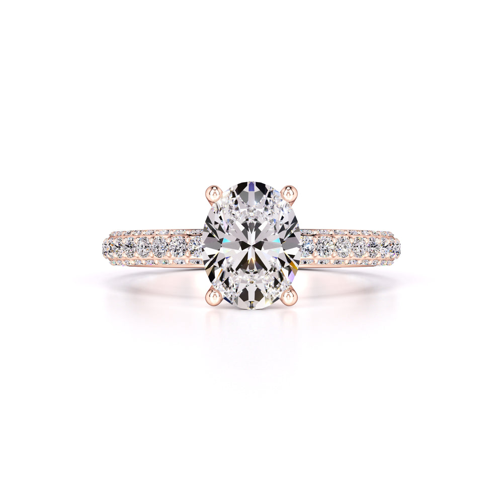 Fiona Moissanite & Lab Grown Diamond Ring | Rose Gold | 1