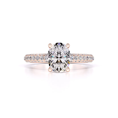 Fiona Moissanite & Lab Grown Diamond Ring | Rose Gold | 1
