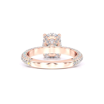 Fiona Moissanite & Lab Grown Diamond Ring | Rose Gold | 3