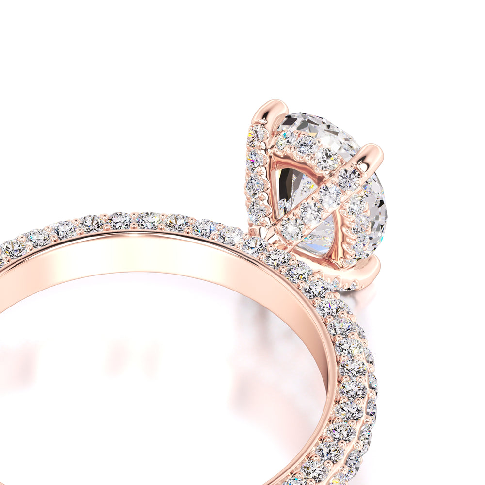 Fiona Moissanite & Lab Grown Diamond Ring | Rose Gold | 2