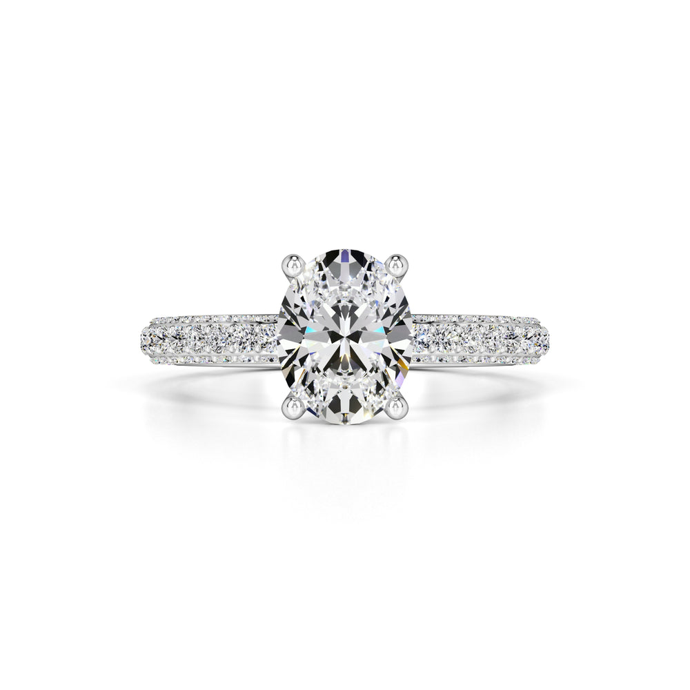 Fiona Moissanite & Lab Grown Diamond Ring | White Gold | 1