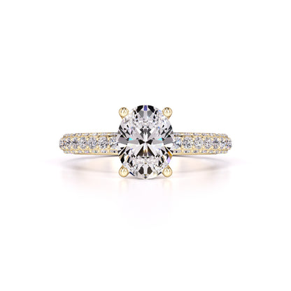Fiona Moissanite & Lab Grown Diamond Ring | Yellow Gold | 1