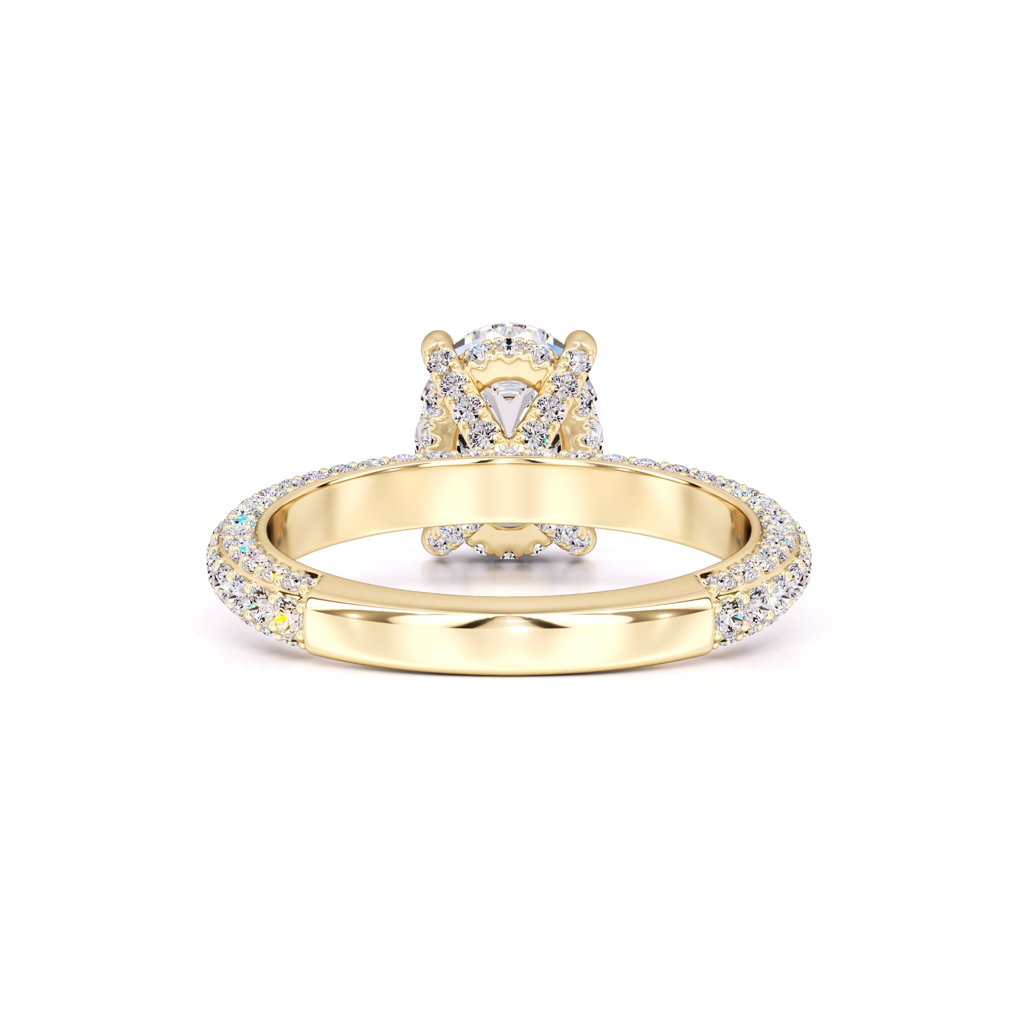 Fiona Moissanite & Lab Grown Diamond Ring | Yellow Gold | 3