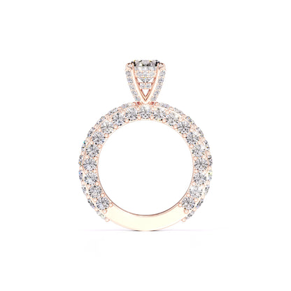 Violet Moissanite & Lab Grown Diamond Ring | Rose Gold | 4
