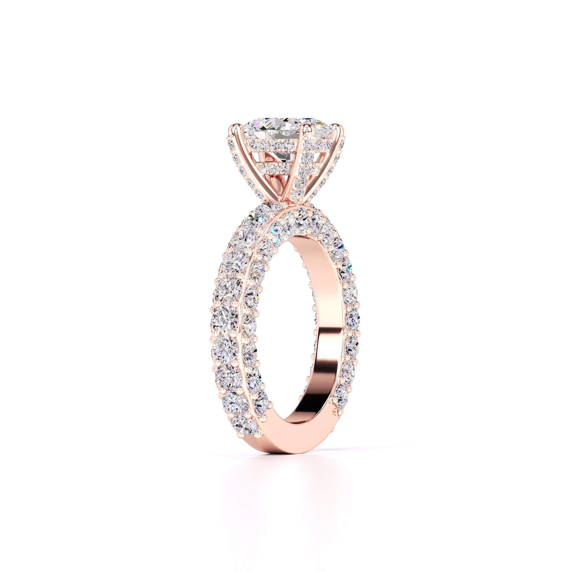 Violet Lab Grown Diamond Ring | Rose Gold | 3