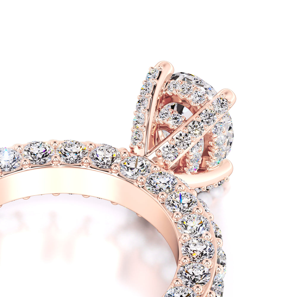 Violet Lab Grown Diamond Ring | Rose Gold | 2
