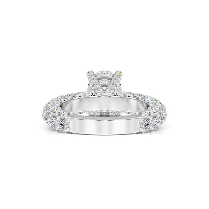 Violet Moissanite & Lab Grown Diamond Ring | White Gold | 3