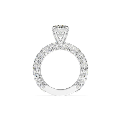 Violet Moissanite & Lab Grown Diamond Ring | White Gold | 4