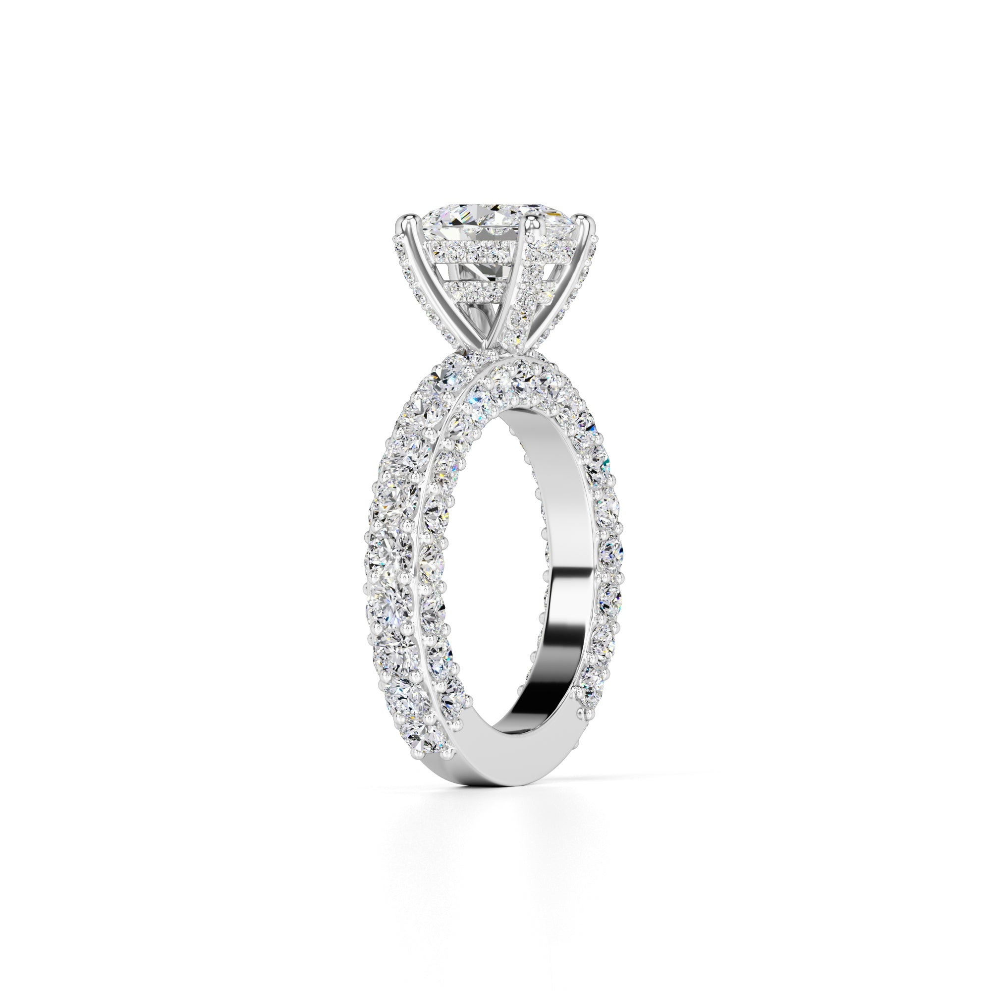 Violet Lab Grown Diamond Ring | White Gold | 3