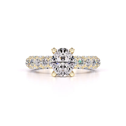 Violet Moissanite & Lab Grown Diamond Ring | Yellow Gold | 1