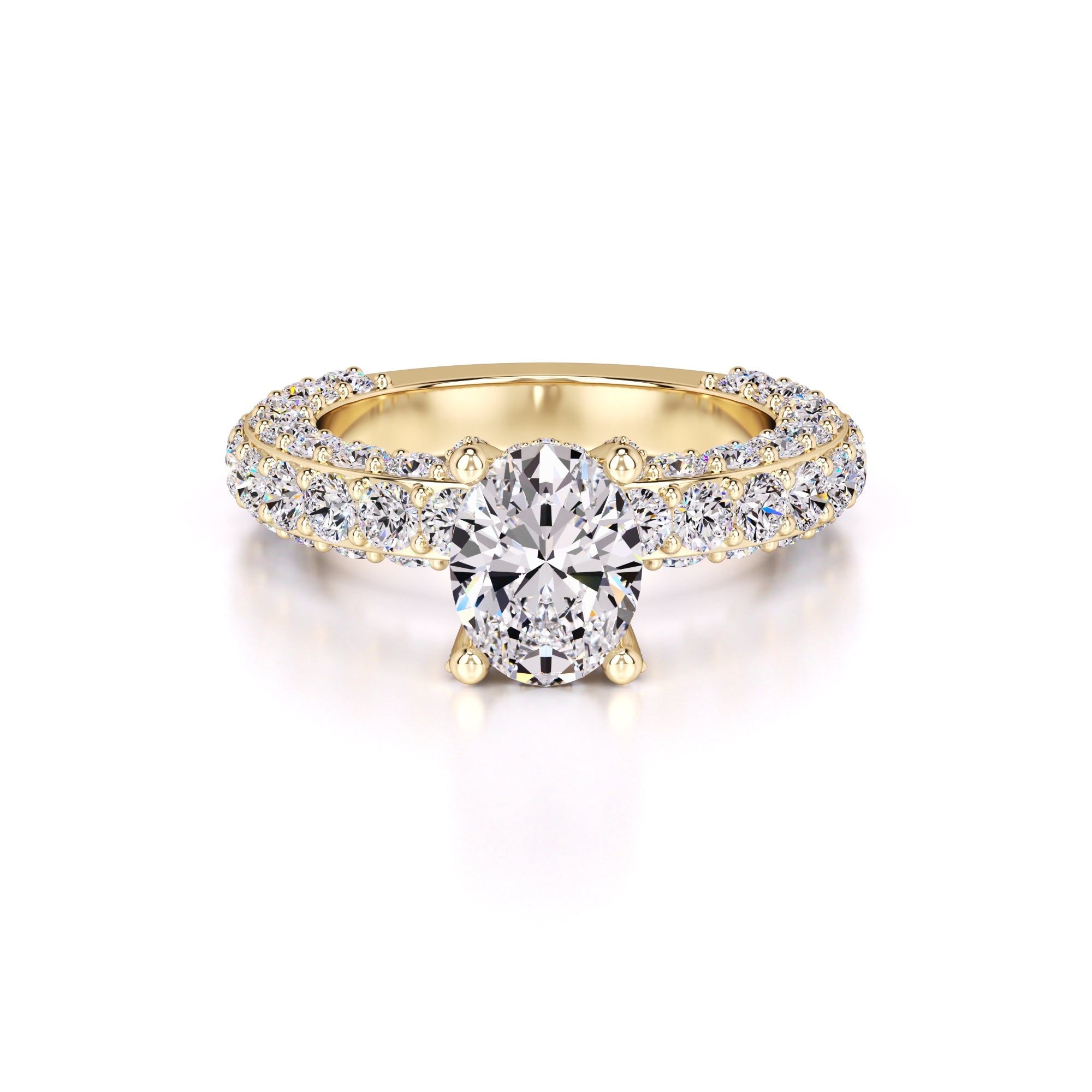 Violet Lab Grown Diamond Ring | Yellow Gold | 1