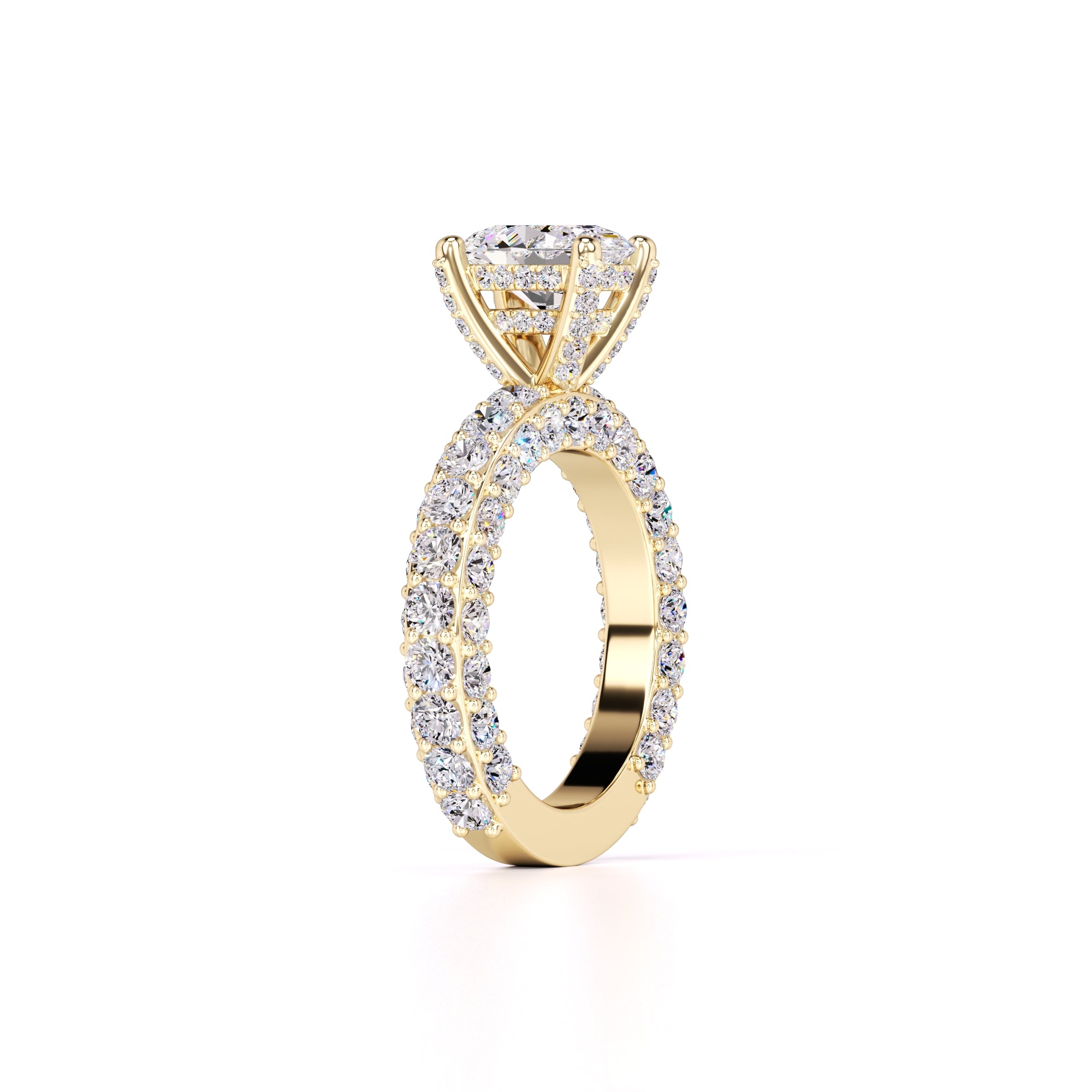Violet Lab Grown Diamond Ring | Yellow Gold | 3