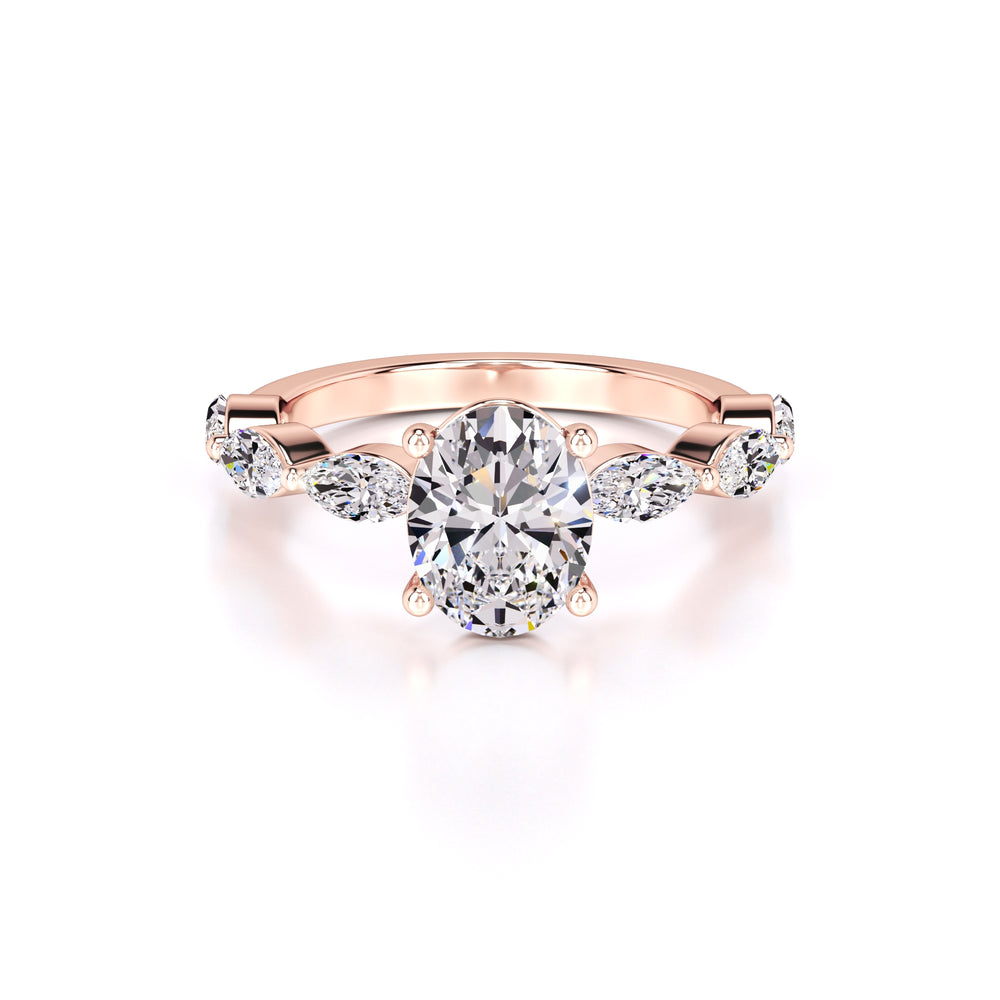 Lena Lab Grown Diamond Ring | Rose Gold | 1