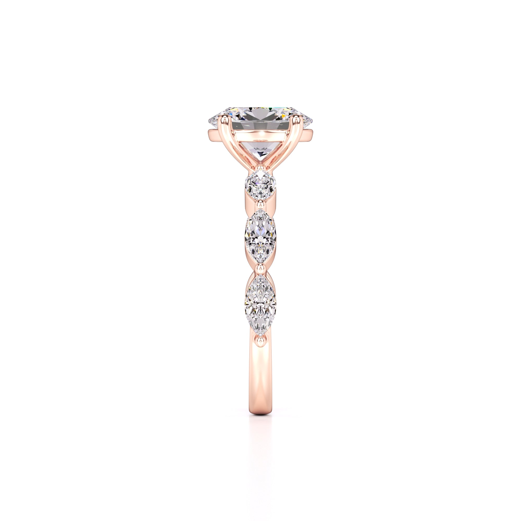 Lena Lab Grown Diamond Ring | Rose Gold | 4