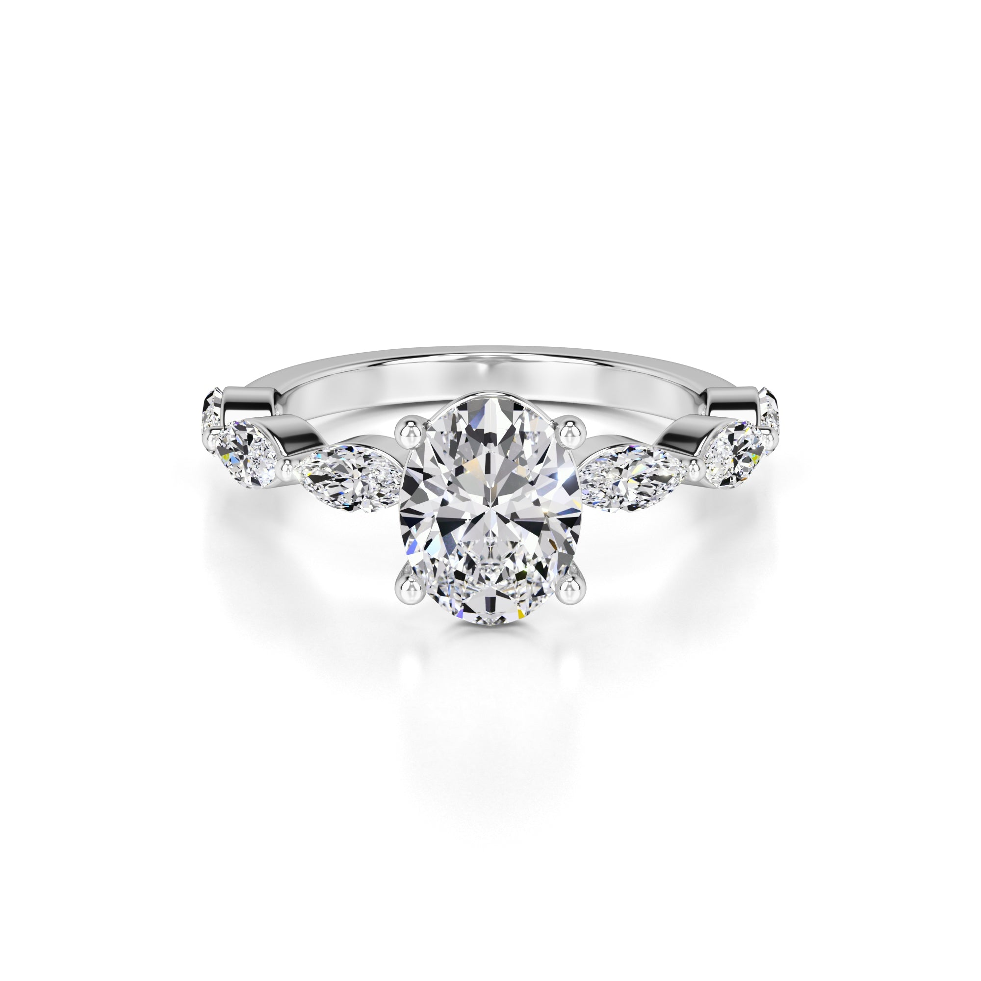 Lena Lab Grown Diamond Ring | White Gold | 1