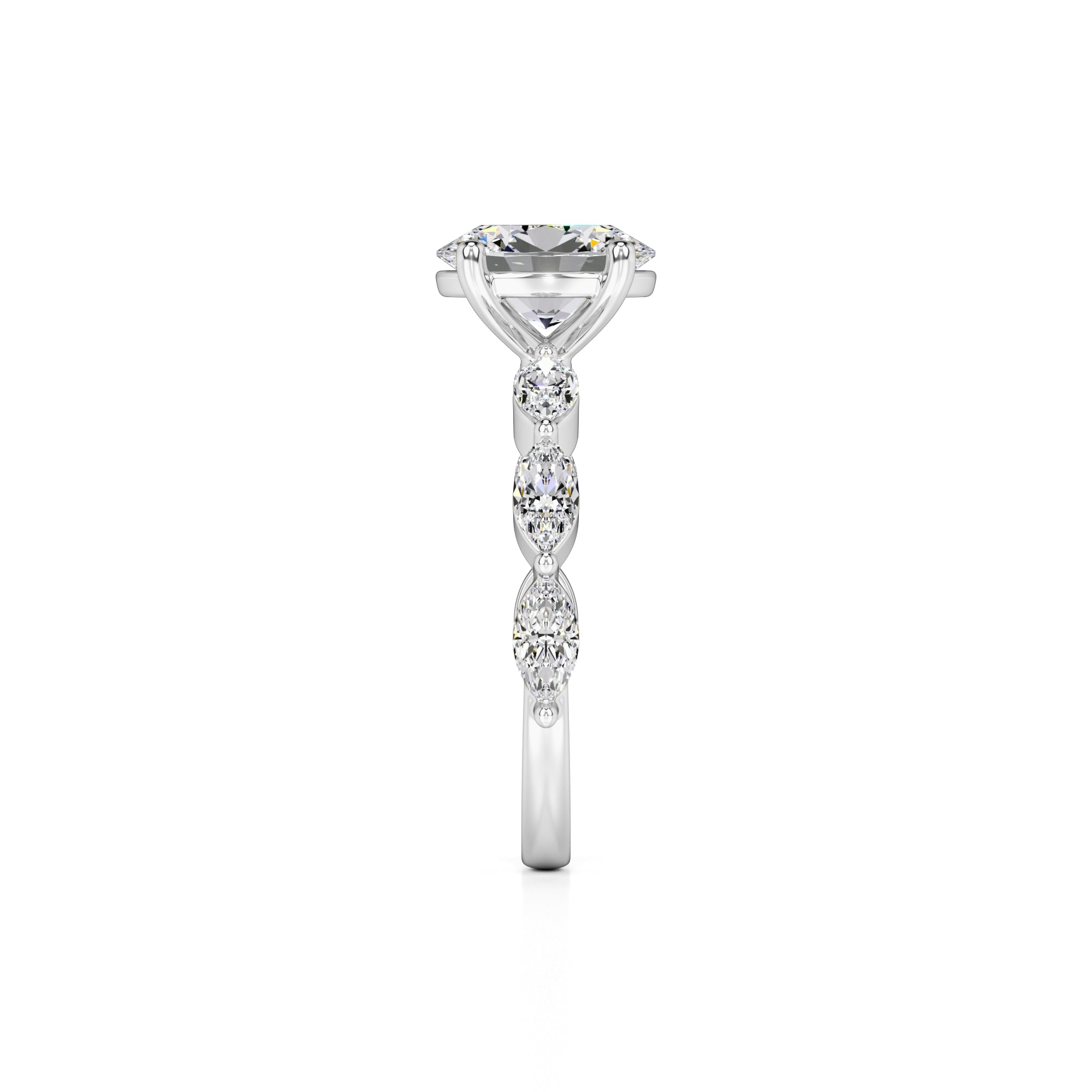 Lena Lab Grown Diamond Ring | White Gold | 4