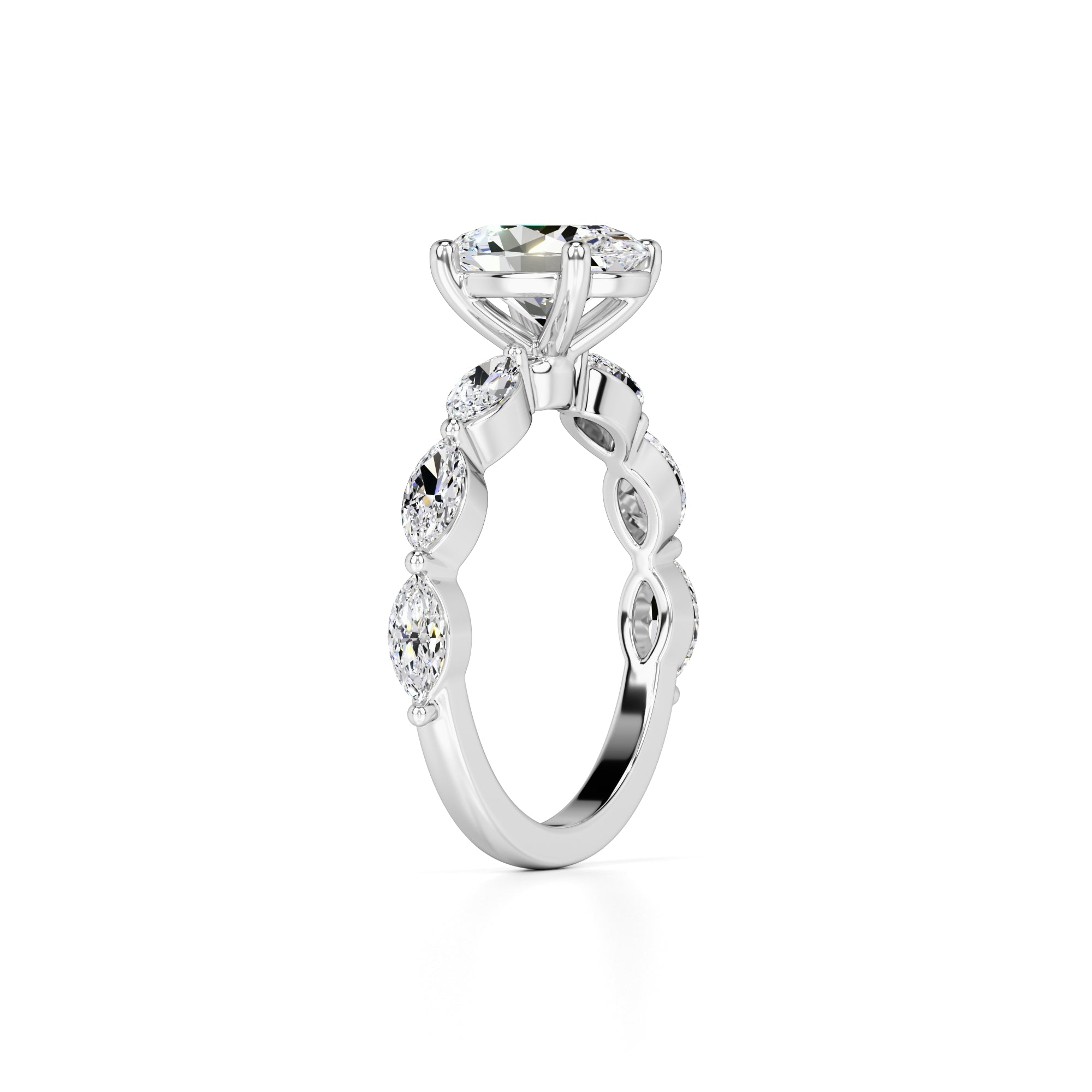 Lena Lab Grown Diamond Ring | White Gold | 3