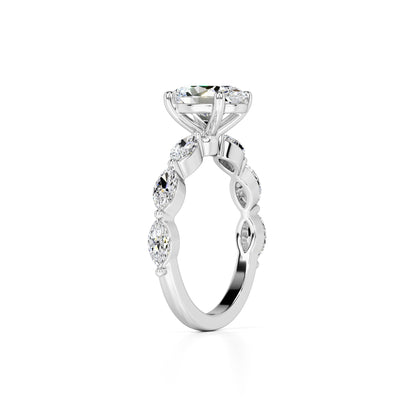 Lena Lab Grown Diamond Ring | White Gold | 3