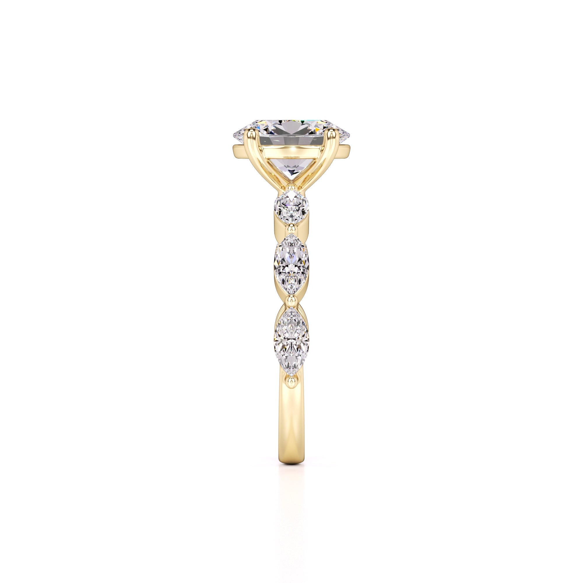 Lena Lab Grown Diamond Ring | Yellow Gold | 4