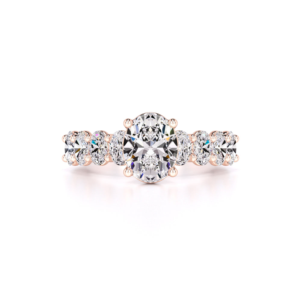 Sophie Moissanite & Lab Grown Diamond Ring | Rose Gold | 1