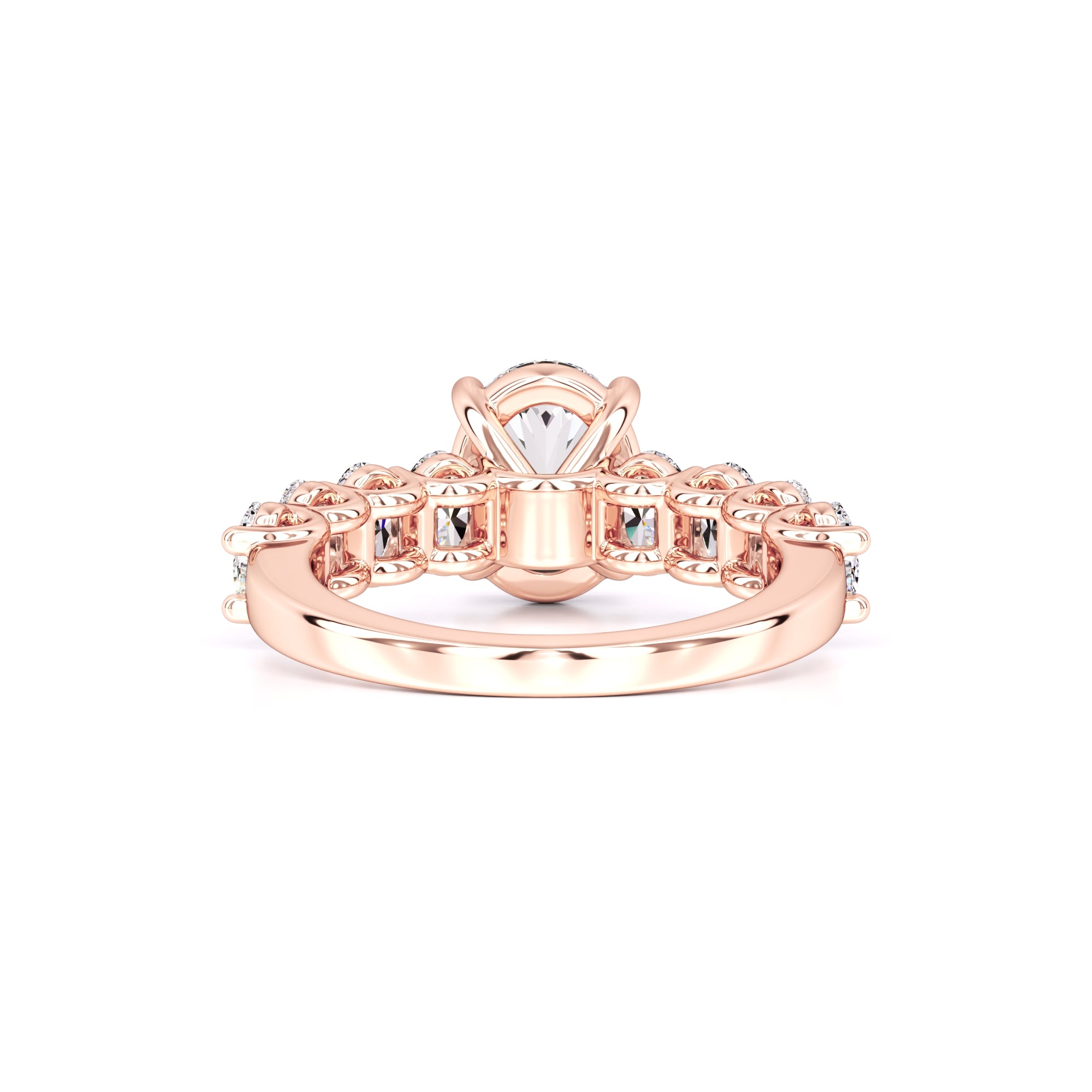 Sophie Moissanite & Lab Grown Diamond Ring | Rose Gold | 3