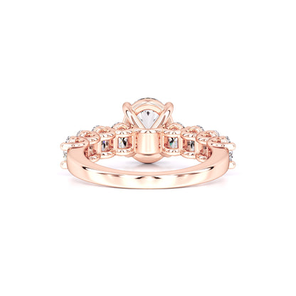 Sophie Moissanite & Lab Grown Diamond Ring | Rose Gold | 3