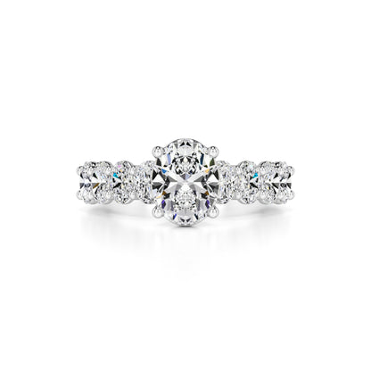 Sophie Moissanite & Lab Grown Diamond Ring | White Gold | 1