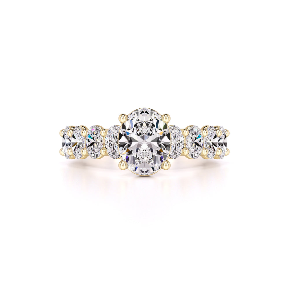 Sophie Moissanite & Lab Grown Diamond Ring | Yellow Gold | 1
