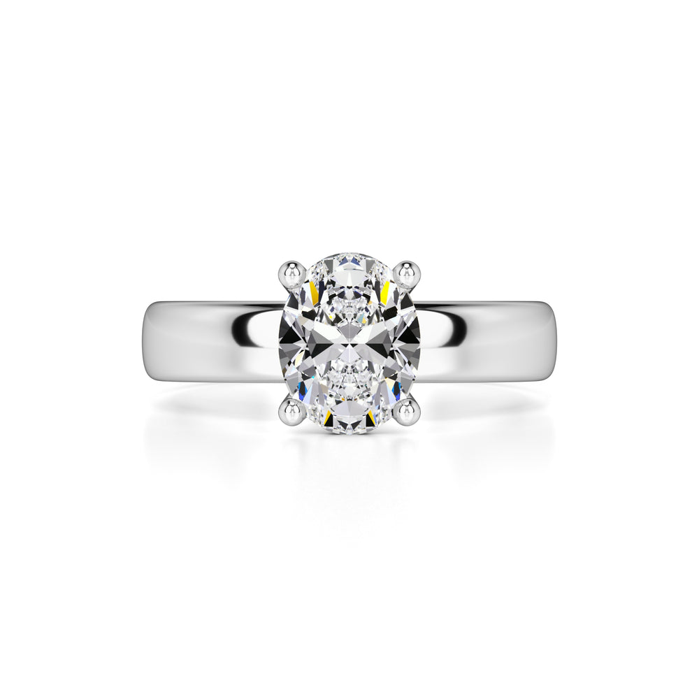 Stella Moissanite Ring | White Gold | 1