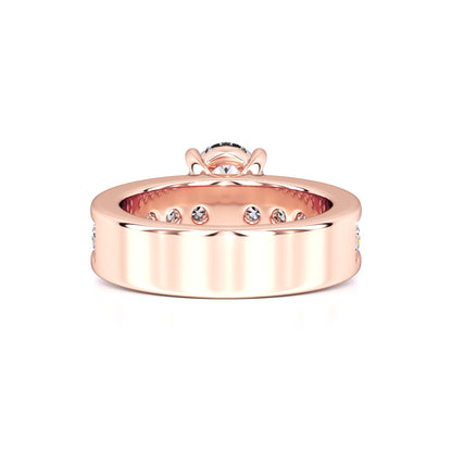 Aubrey Moissanite & Lab Grown Diamond Ring | Rose Gold | 3