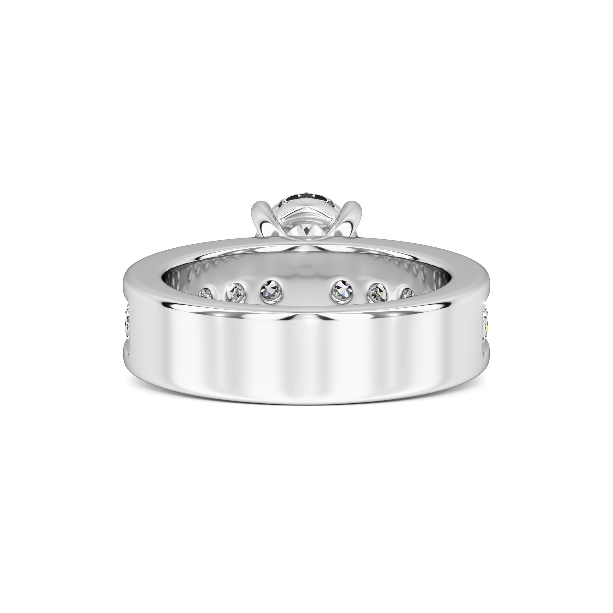 Aubrey Moissanite & Lab Grown Diamond Ring | White Gold | 3
