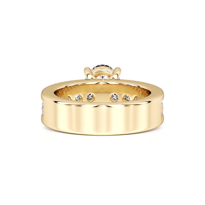 Aubrey Moissanite & Lab Grown Diamond Ring | Yellow Gold | 3