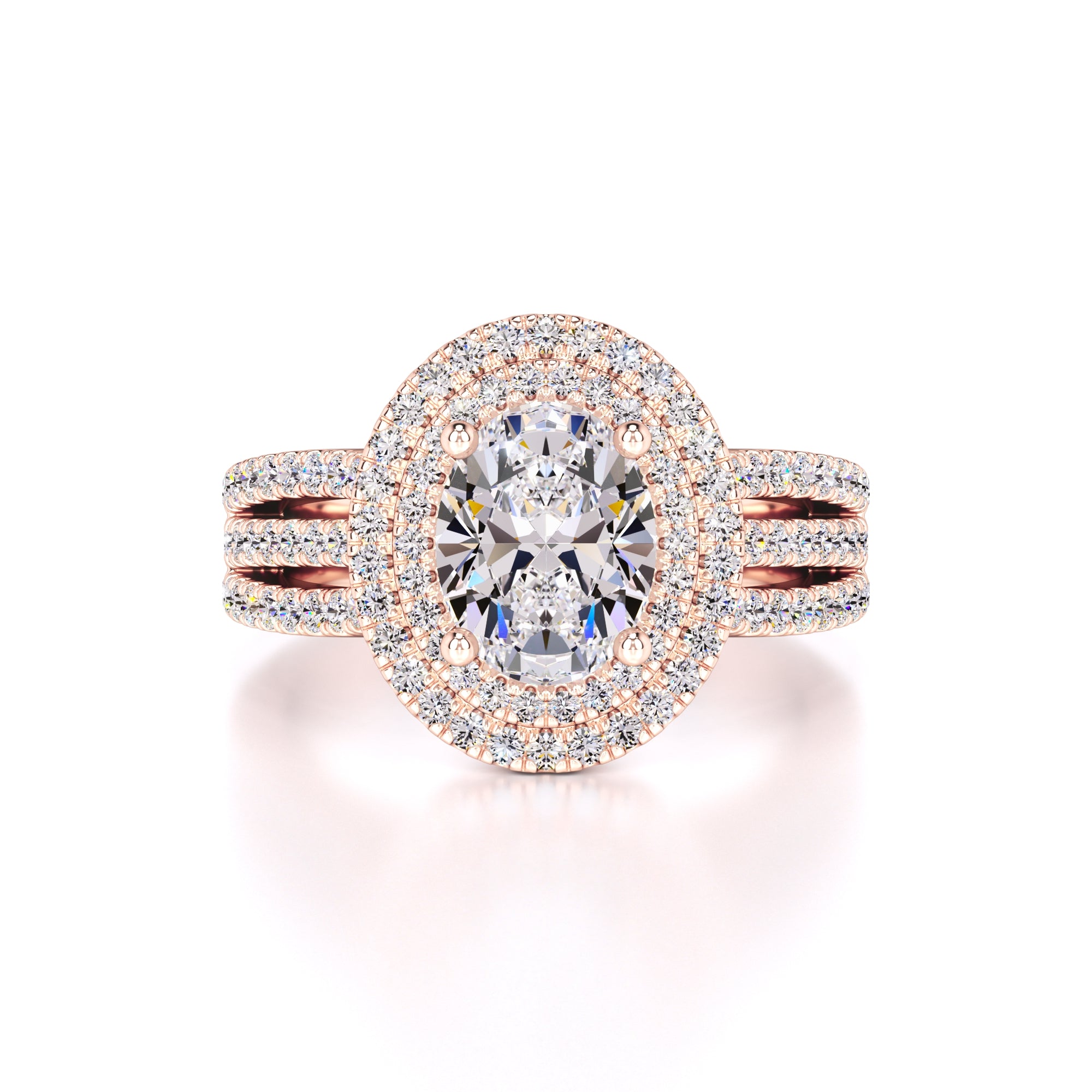 Delilah Moissanite & Lab Grown Diamond Ring | Rose Gold | 1