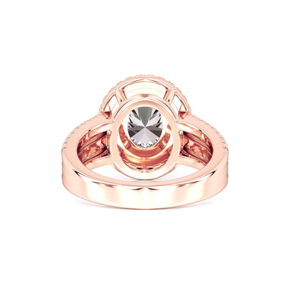 Delilah Moissanite & Lab Grown Diamond Ring | Rose Gold | 3