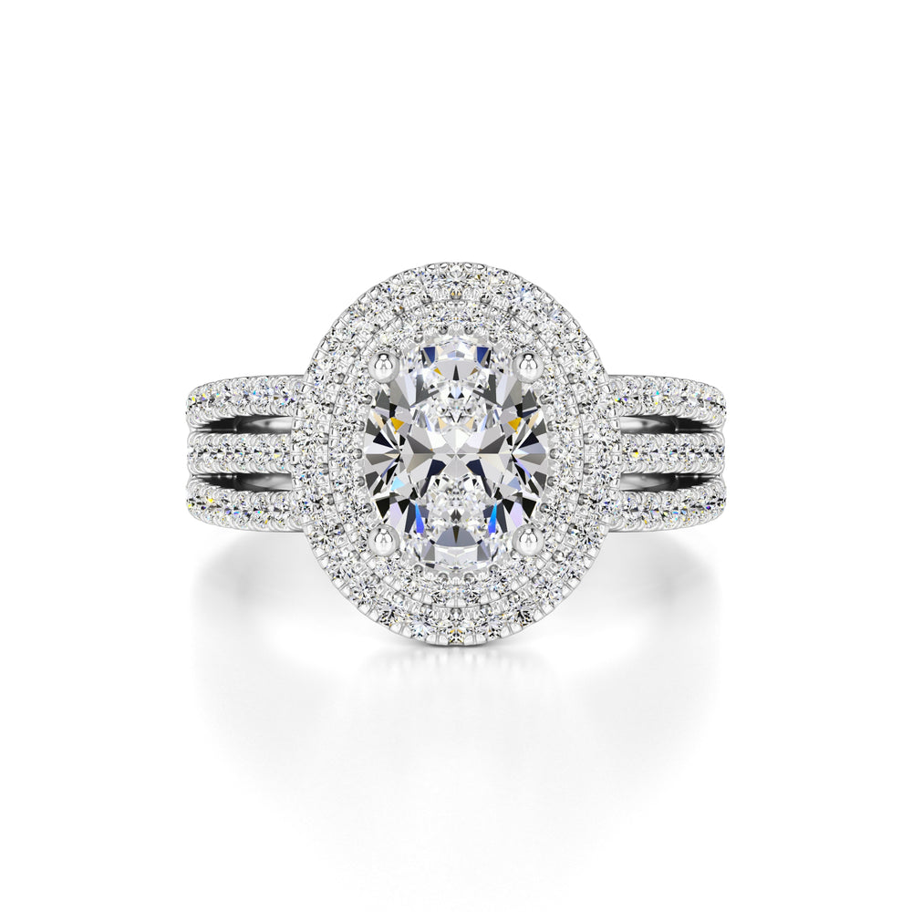 Delilah Moissanite & Lab Grown Diamond Ring | White Gold | 1