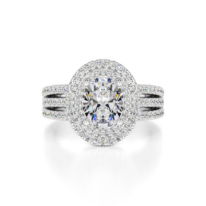 Delilah Moissanite & Lab Grown Diamond Ring | White Gold | 1