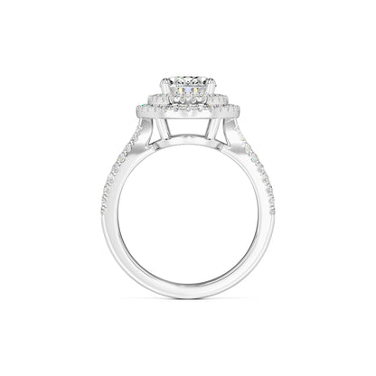 Delilah Moissanite & Lab Grown Diamond Ring | White Gold | 4