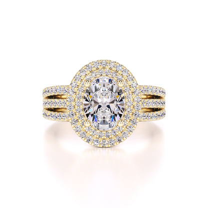 Delilah Moissanite & Lab Grown Diamond Ring | Yellow Gold | 1