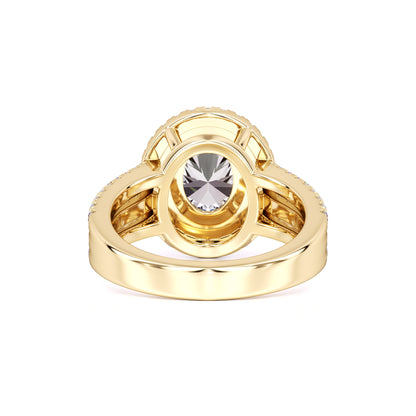 Delilah Moissanite & Lab Grown Diamond Ring | Yellow Gold | 3