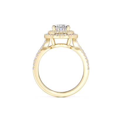 Delilah Moissanite & Lab Grown Diamond Ring | Yellow Gold | 4
